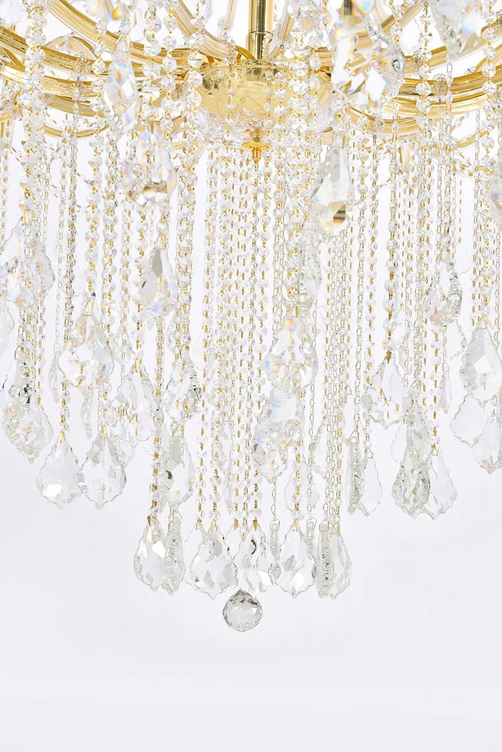 Elegant Lighting Maria Theresa 84 Light Royal Cut Crystal Chandelier in Gold