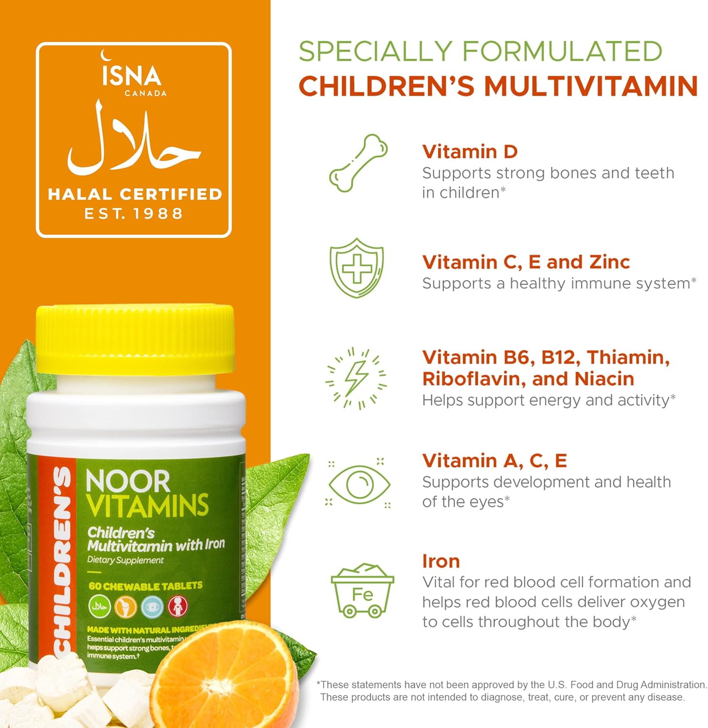 Noor Vitamins Halal Kids Multivitamin Chewable: Essential Vitamins for Immune