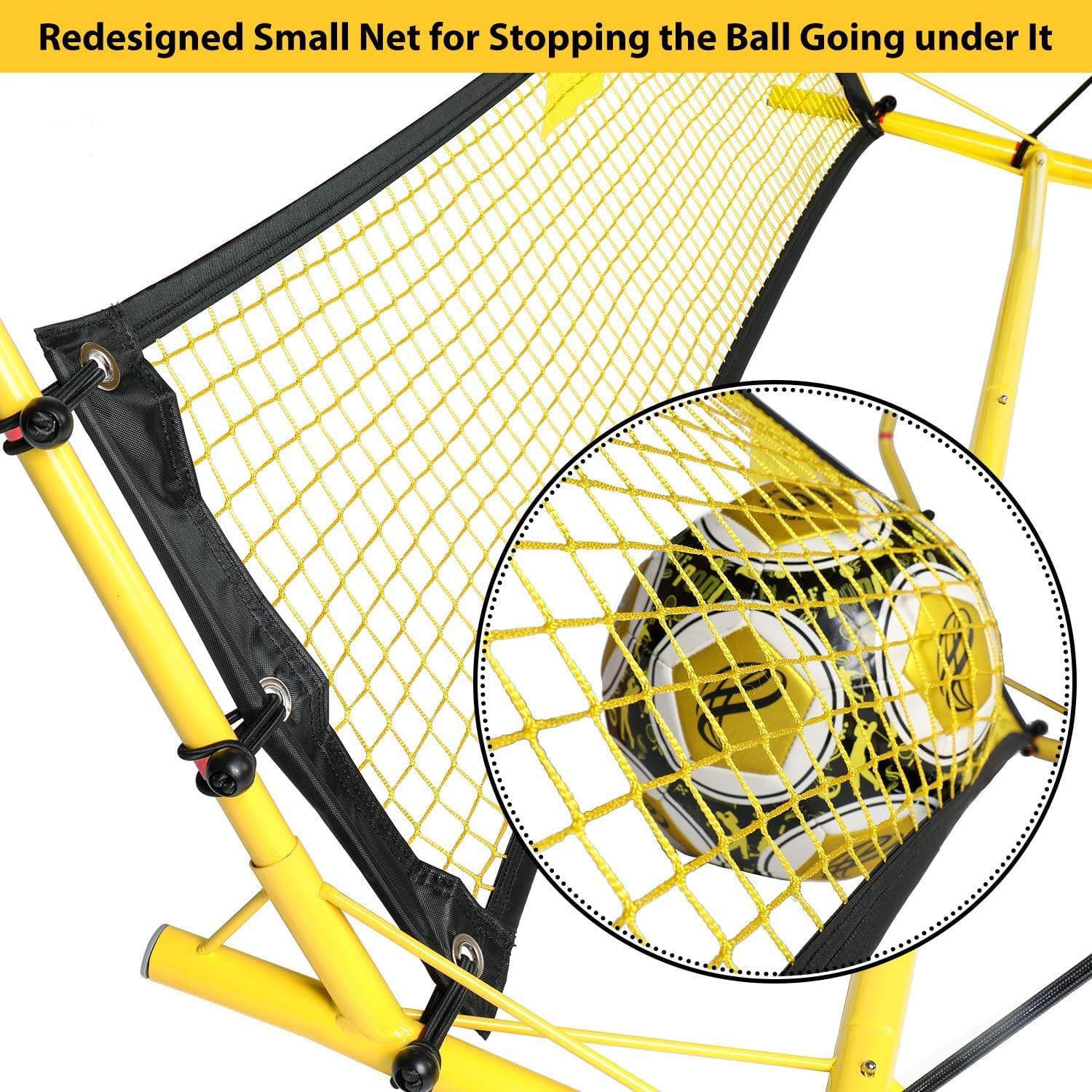 PodiuMax Upgraded Portable Soccer Trainer, 2 in 1 Soccer Rebounder Net
