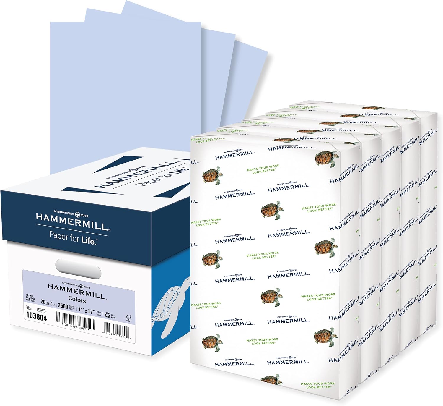 Hammermill Colored Paper, 20 lb Ivory Printer Paper, 8.5 x 11 - Made in the USA, Pastel Paper, 103176R - 1 Ream (500 Sheets)