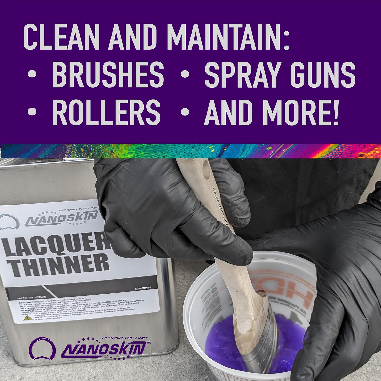 Nanoskin LACQUER THINNER 1 Gallon - Professional Strength, General Purpose