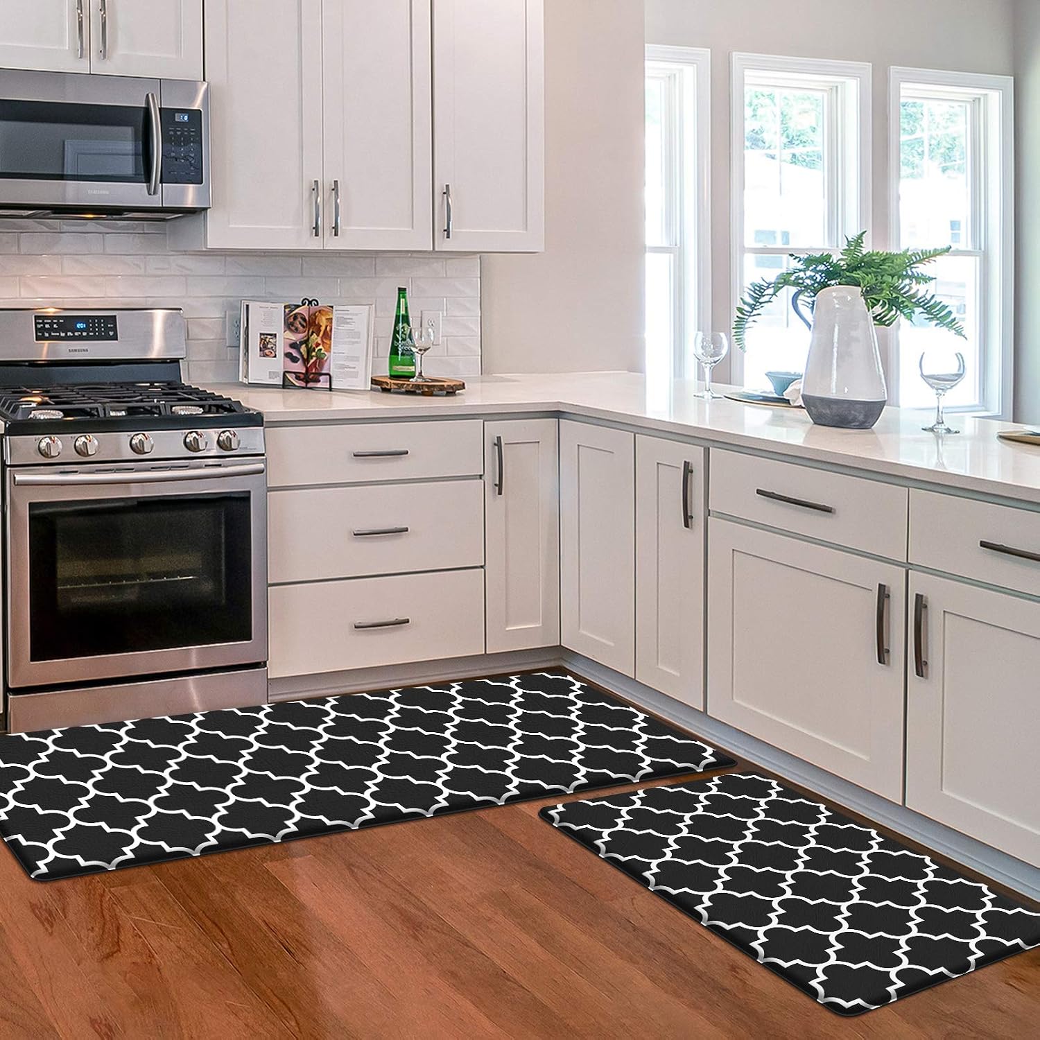 KMAT Kitchen Mat Set of 2,Cushioned Anti-Fatigue Kitchen Mats for Floor