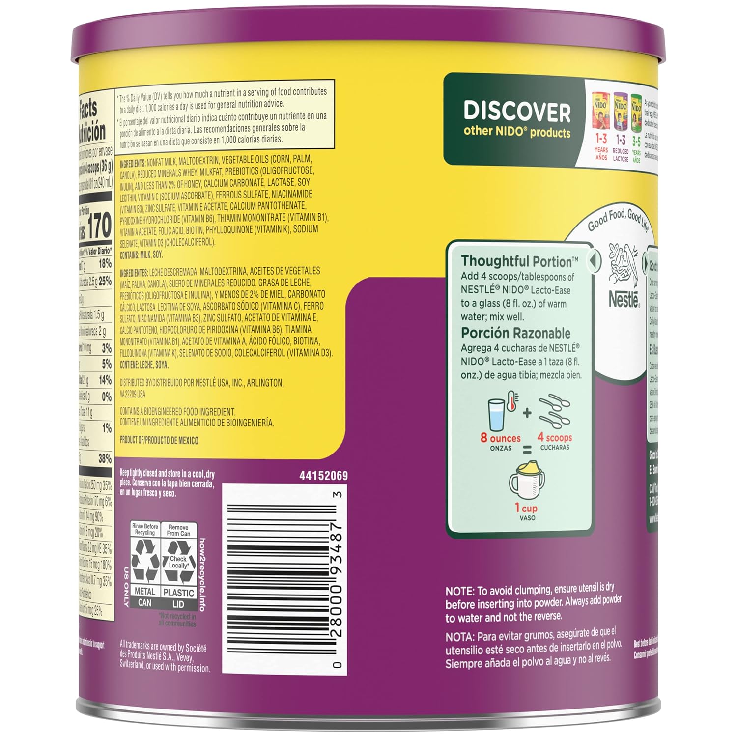 Nestle Nido Lacto-Ease Toddler Milk Powder 28.2 oz