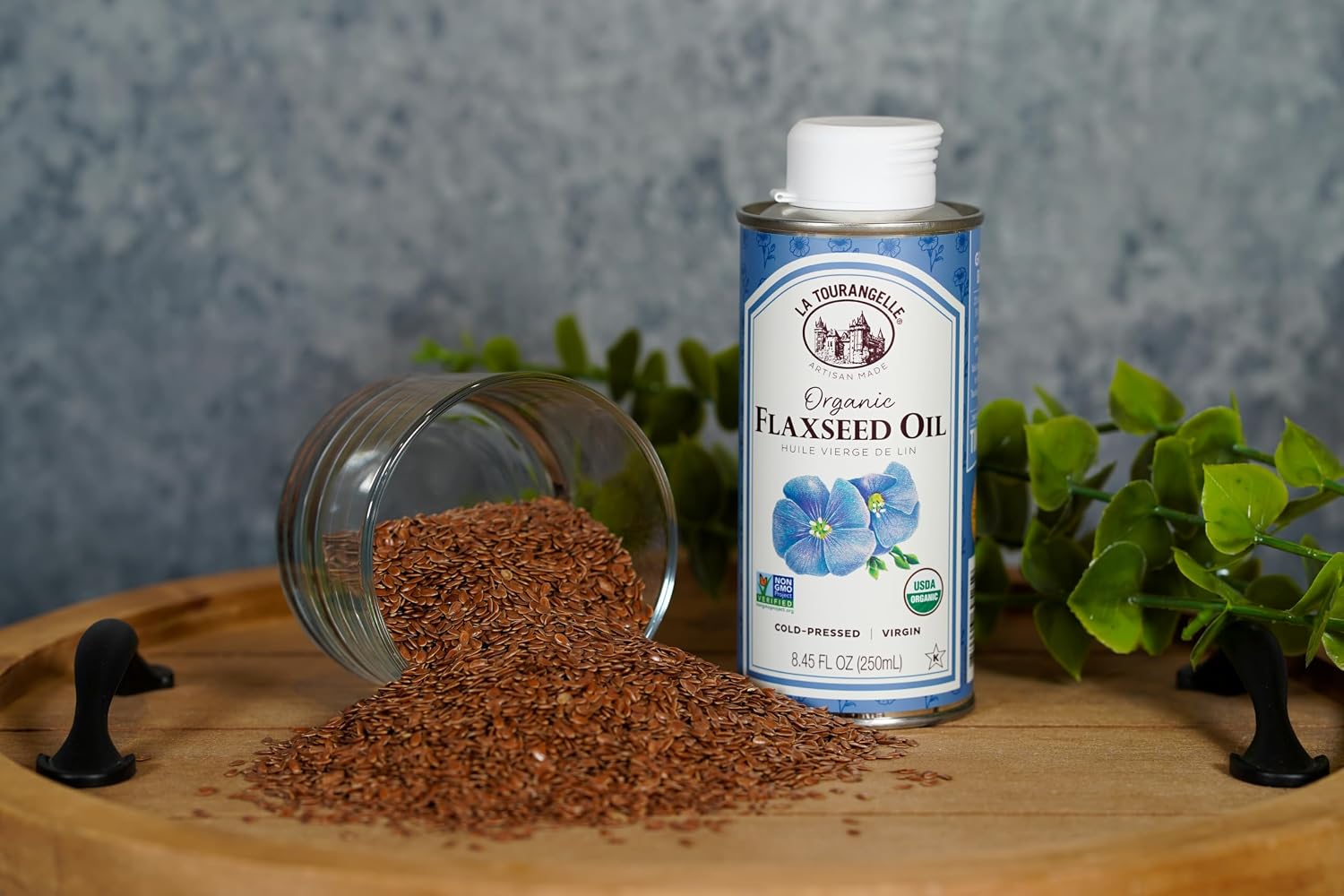 La Tourangelle Toasted Pumpkin Seed Oil, for Cooking, Dressings, 8.45 fl oz | Made Using Traditional Styrian Techniques, Great for Pastas and Spreads, Health and Beauty Oil, Gluten Free, Non-GMO
