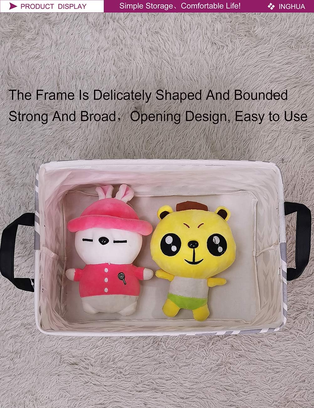 Rectangular Storage Basket Gift Bag Rec Spaceships