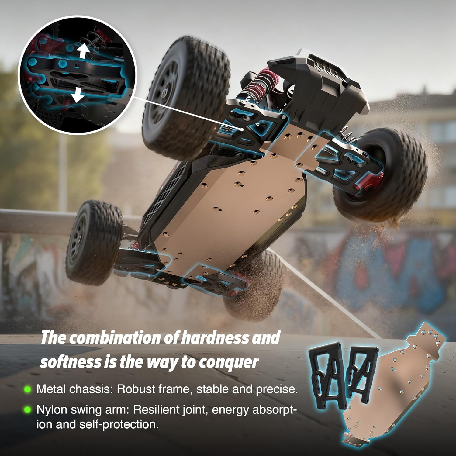 Hosim Brushless RC Buggy for Adults and Kids 60KM/H, 1/14 Electric High Speed All Terrain Remote Control Car, Hobby RC Trucks 4x4 Off Road RC Car