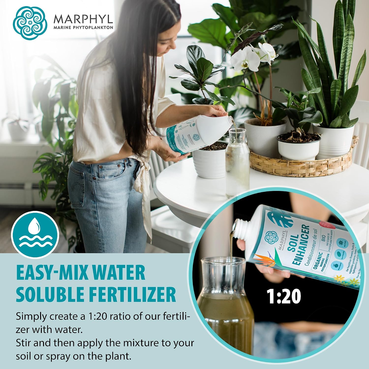 MARPHYL All-Purpose Plant Food – Organic Nutrient-Rich Fertilizer & Soil Enhancer for Indoor & Outdoor Flowers, Vegetables, Succulents, Bamboo & Hydroponics