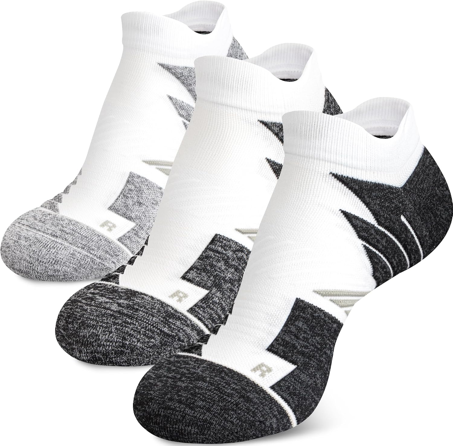 Hylaea Unisex Coolmax No Show Athletic Running Socks, Cushioned No Blisters