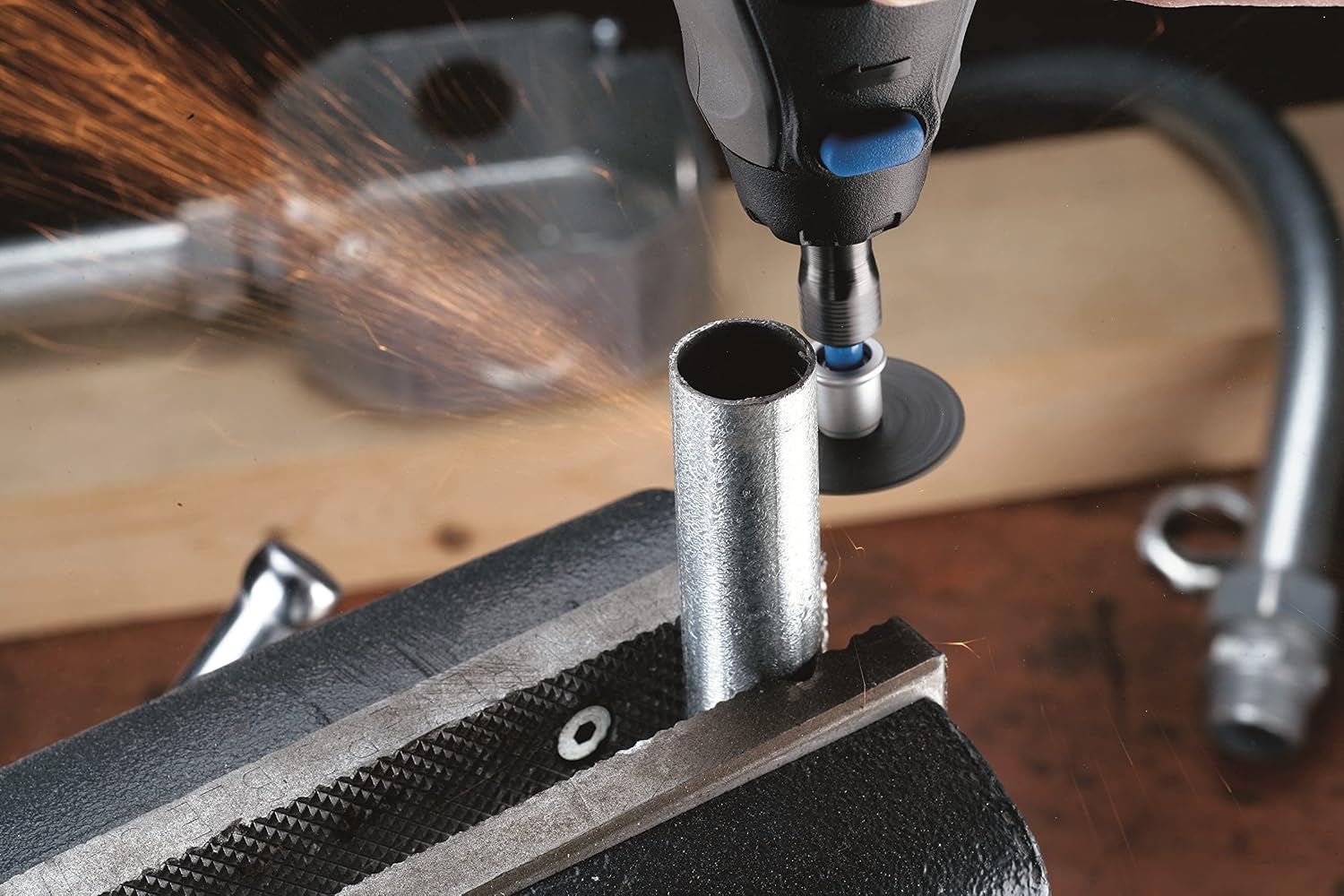 Dremel 160-Piece Rotary Tool Accessory Kit with EZ Lock Technology - 1/8" Shank - Cutting Bits, Polishing Wheel and Compound, Sanding Drums and Sanding Discs (710-08) | EZ Lock technology, cutting, polishing and sanding accessories