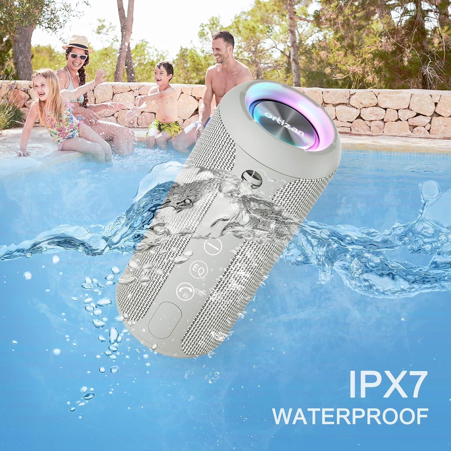 Ortizan X10 Portable Bluetooth Speaker (1st Gen), IPX7 Waterproof, Wireless