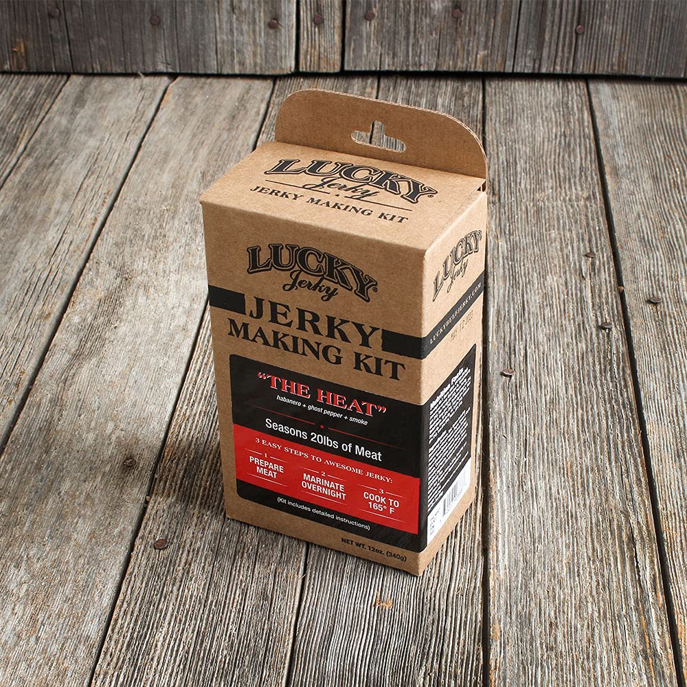 Lucky Jerky Ultimate Savory DIY Beef Jerky Seasoning and Cure Kit, 12 Oz | Make Your Own with Original, BBQ, Teriyaki, and Sweet & Spicy, Seasons 5 lbs per Flavor, 20 lbs Total