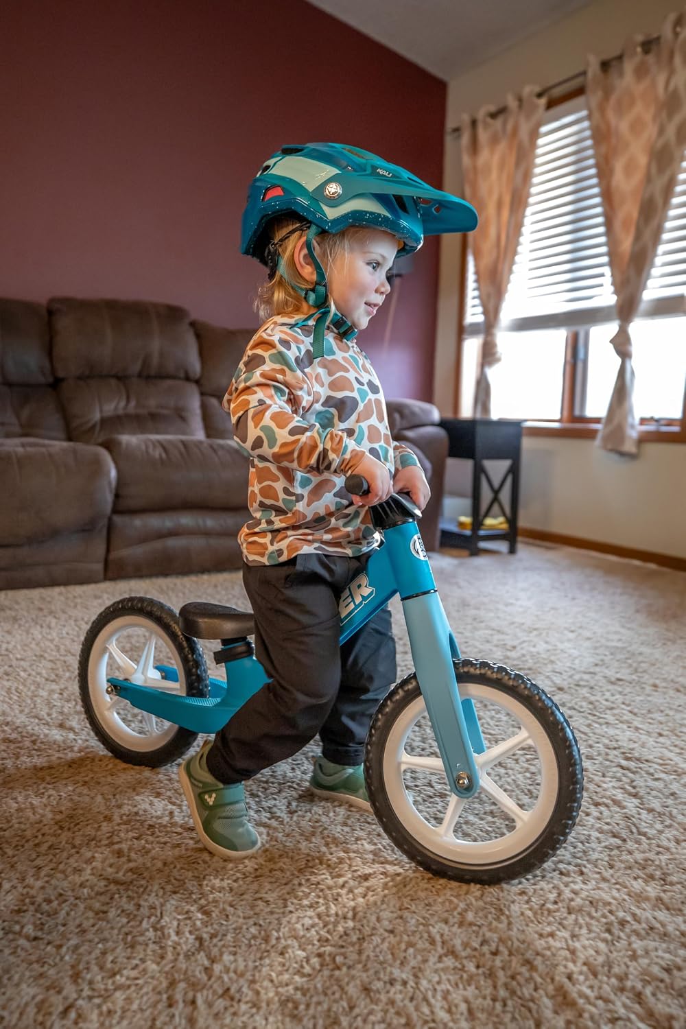 Strider 12 Comp, No Pedal Balance Bike for Kids Ages 1–3 Years | No-Pedal Composite Bike, Adjustable Seat, Lightweight Frame, Easy Assembly, Durable All-Weather Plastic, Never Flat Tires