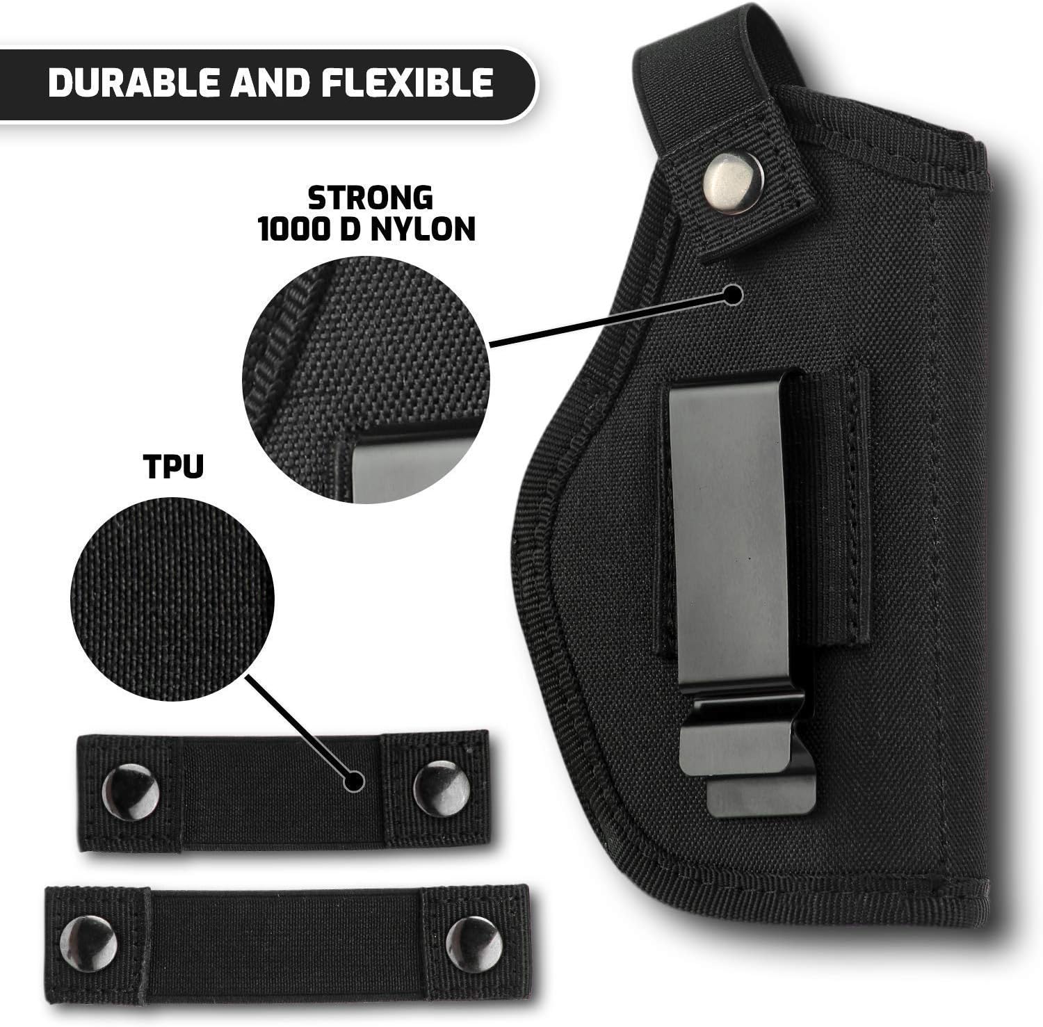 Gun Holsters for Men/Women, 380 Holster for Pistols, Universal Airsoft Right/Left, IWB/OWB 9mm Holsters for Concealed Carry, Fits Glock