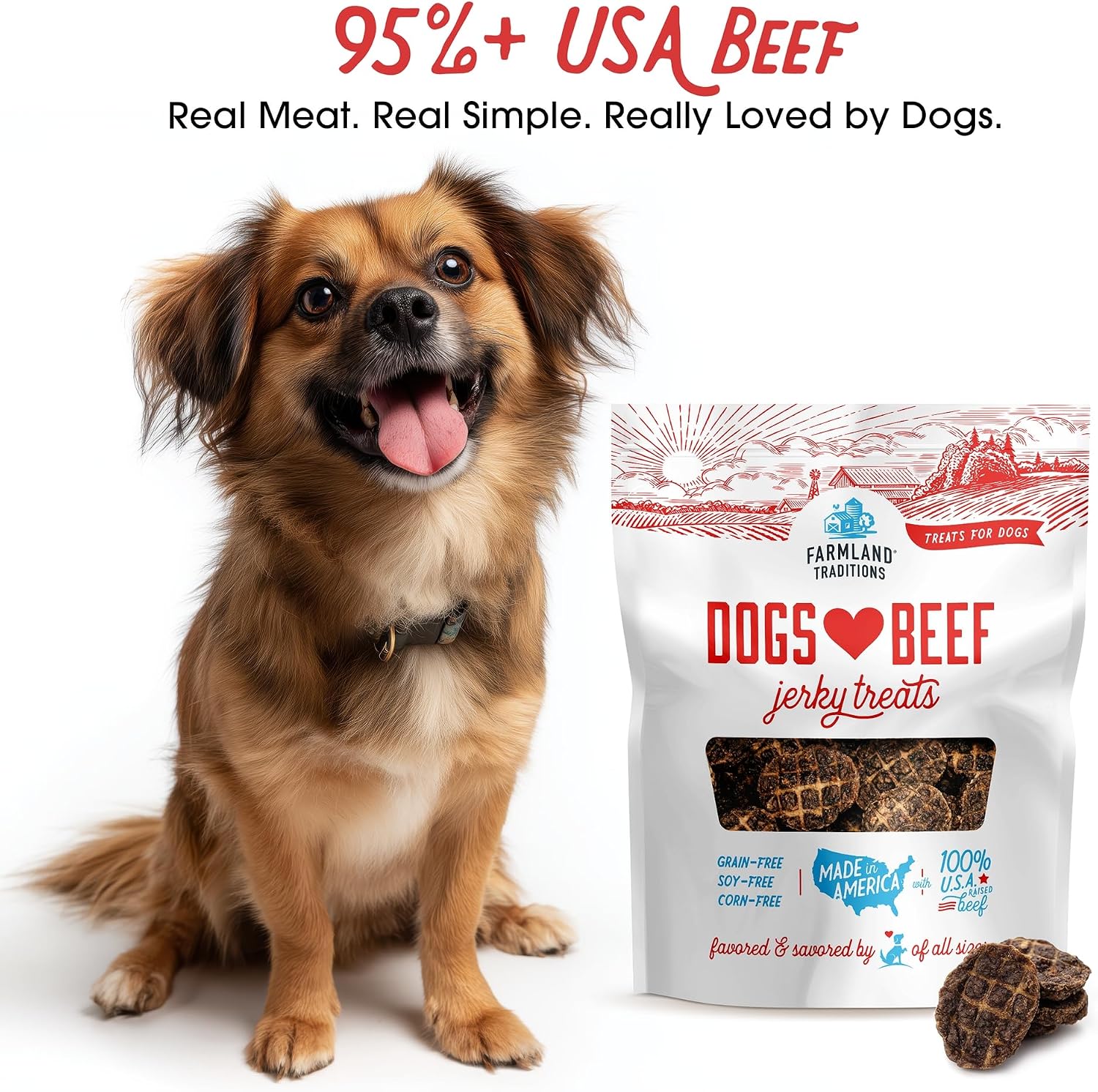 Farmland Traditions Filler Free Dogs Love Chicken Premium Jerky Treats for Dogs, 3 lb. Bag