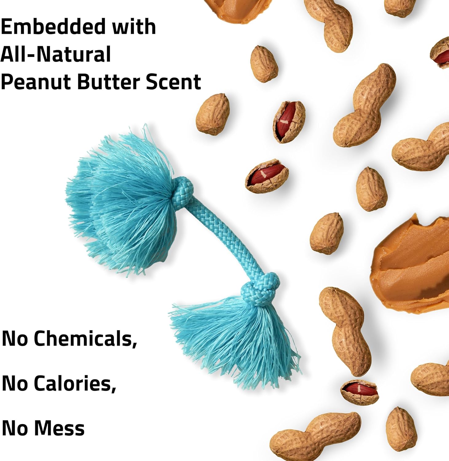 Playology Tug Rope Dog Toys for Large Breed Dogs - Jumbo, Beef Scent
