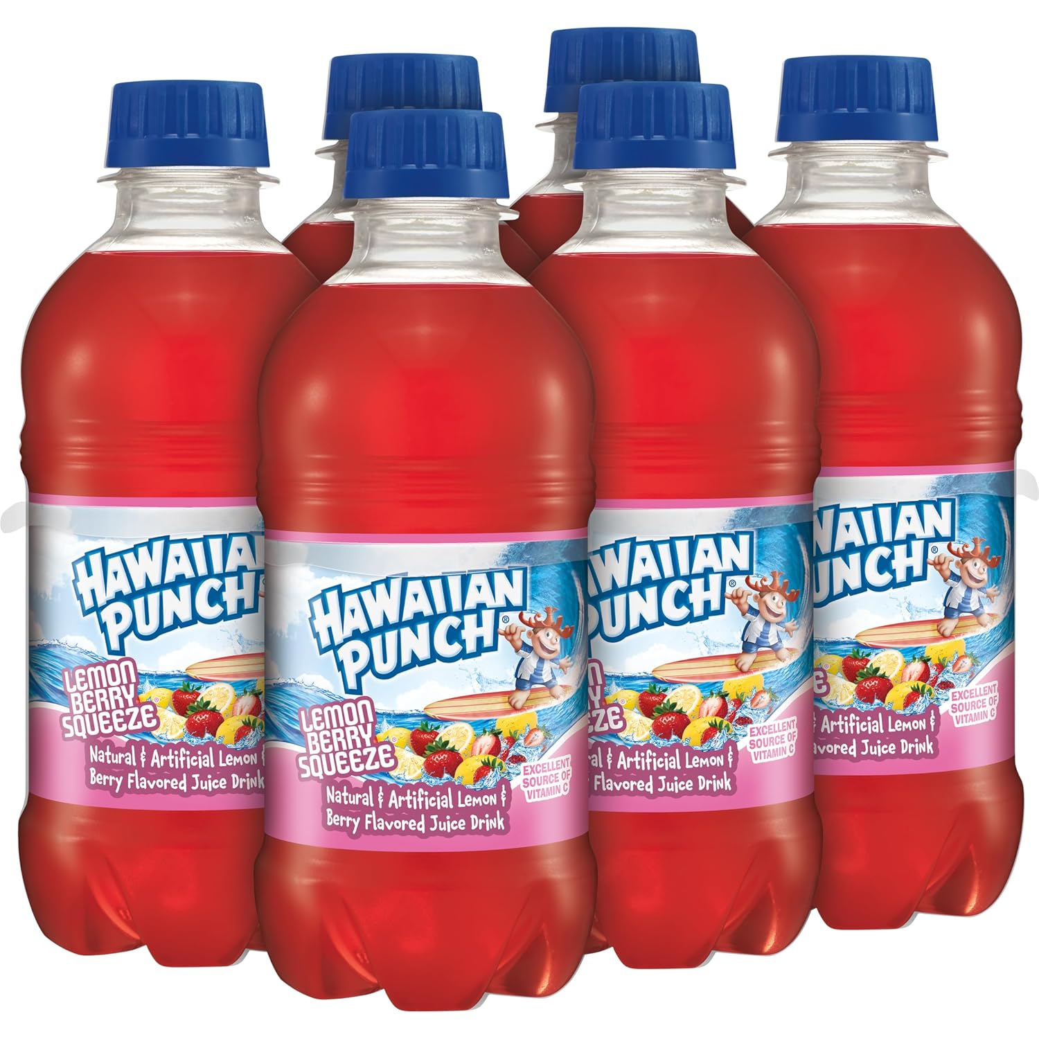 Hawaiian Punch Polar Blast Fruit Juice Drink, 10 Fl Oz Bottles, 24 Count (4 Packs Of 6), Ready-to-drink, On-the-go, Caffeine-free, Carbonation-free, Gluten-free, Excellent Source Of Vitamin C