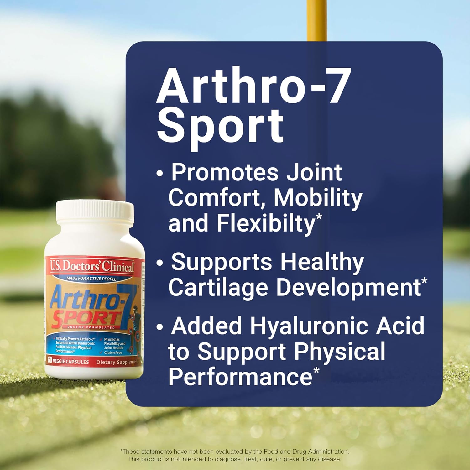 U.S. Doctors' Clinical Arthro-7 Joint Support Supplement - 60 Capsules | Clinically proven AR7 blend with turmeric, collagen, MSM & bromelain for healthy joints and mobility.* 60 capsules.