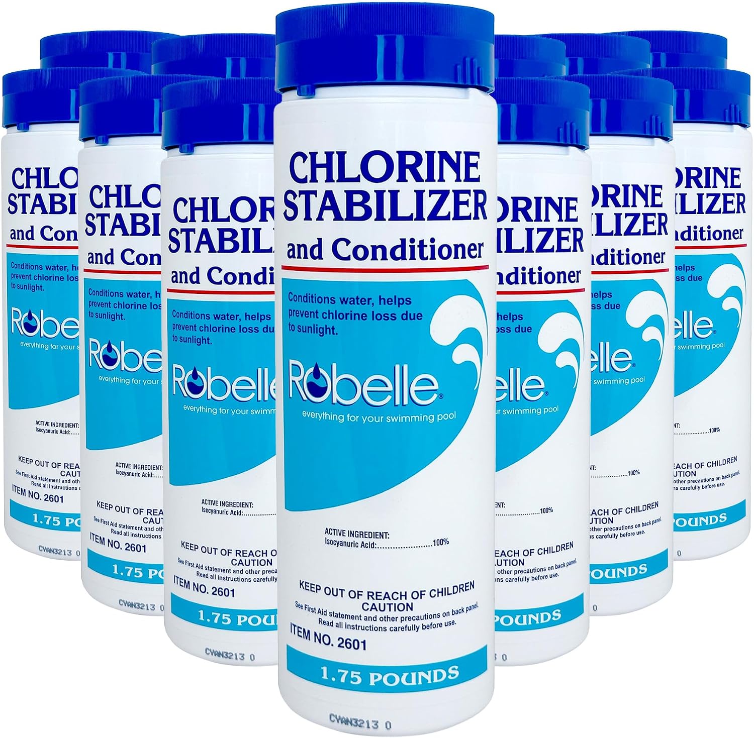 Robelle 1.75-Pound Chlorine Stabilizer and Conditioner, Made in USA | Concentrated Cyanuric Acid for Pools, Pool Stabilizer, Helps Chlorine Last Longer, 6 oz raises CYA 10 ppm per 5,000 gallons