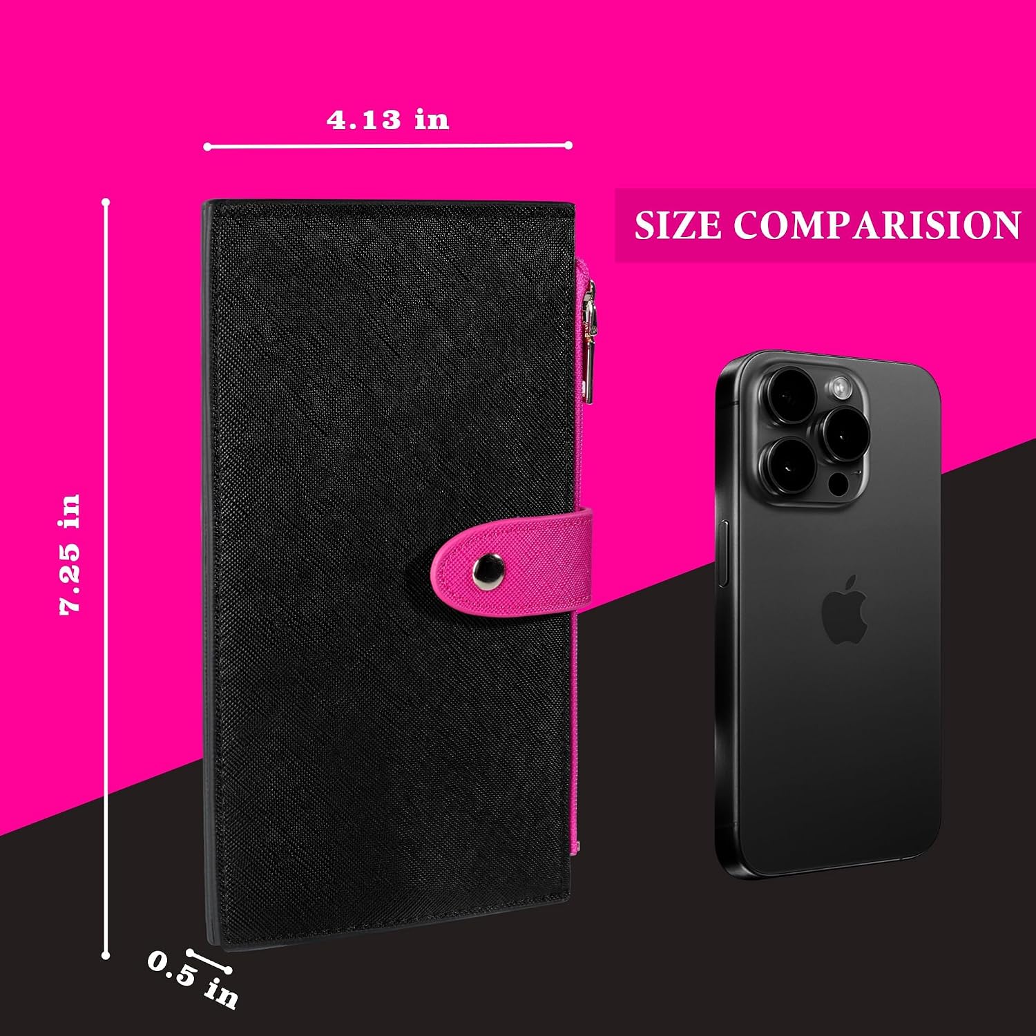 Travelambo RFID Wallet Women Large Size Bifold Multi Card Wallet Case with Zipper Pocke Credit Card Holder for Women