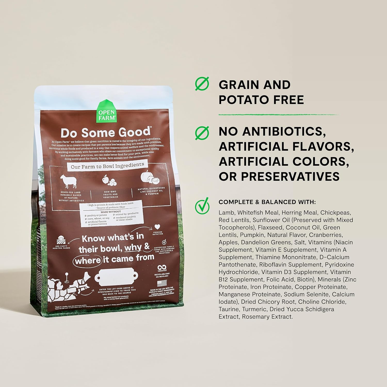 Open Farm, Grain Free Dry Cat Food, High-Protein Kibble for a Complete & Balanced Diet, Non-GMO Fruits & Vegetables, Prebiotic Fibers to Support Digestion, Catch-of-The Season Whitefish, 4lb Bag | All Life Stages, High Protein, Prebiotic Fibers, 100% Tra…