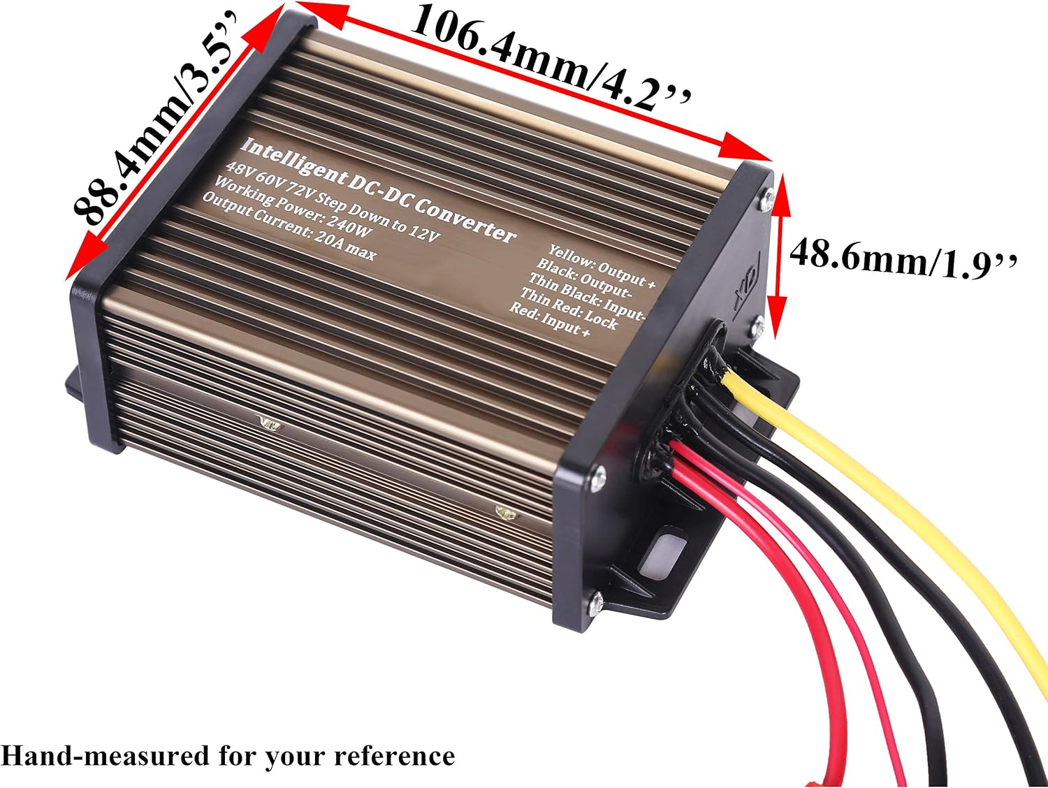 Pro Chaser DC-DC 72V 60V 48V Volt Voltage to 12V Step Down Voltage | Voltage Reducer Regulator 10A 15A 20A 25A 30A 35A for Scooters Bicycles & Golf Carts