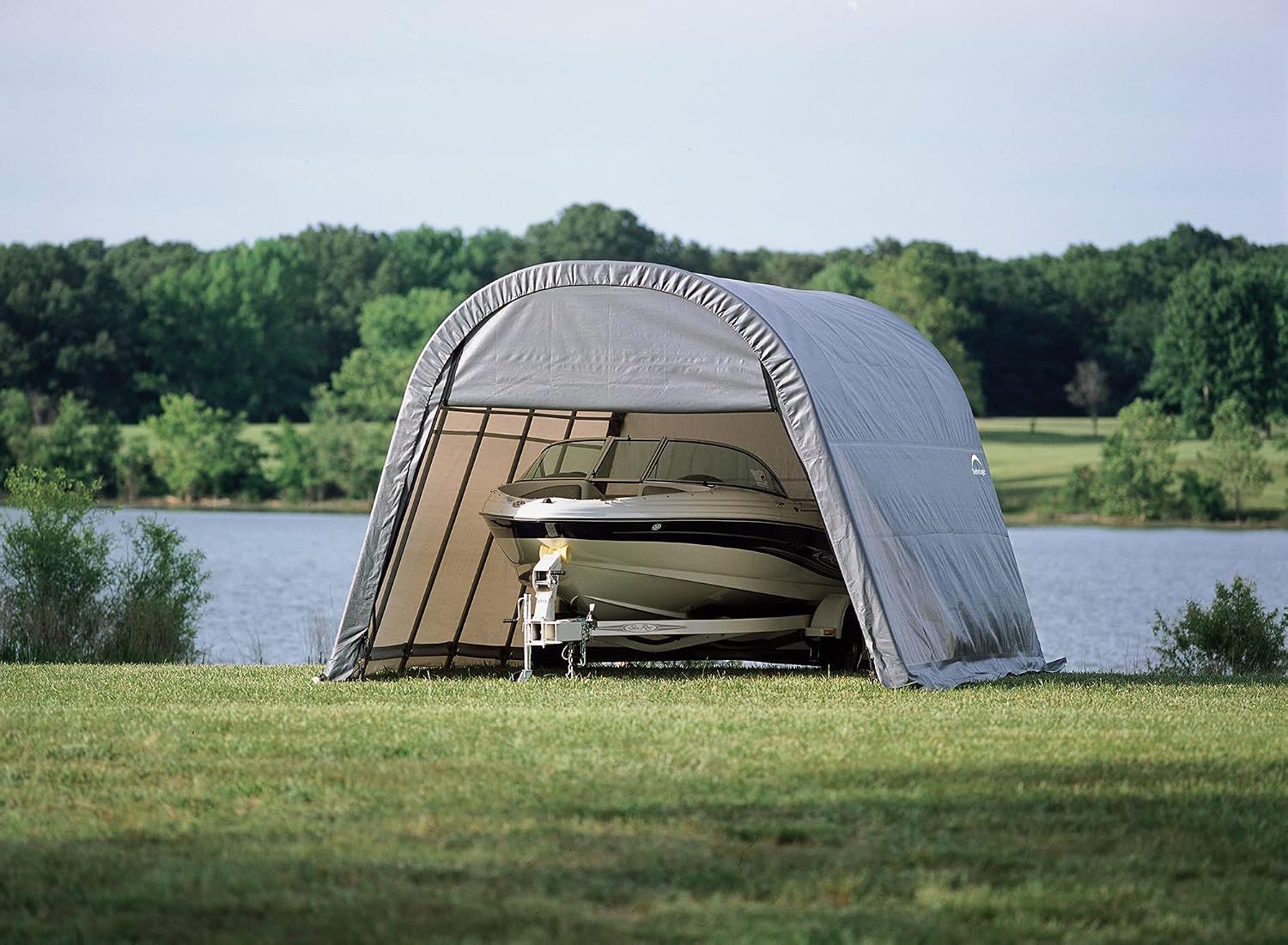 ShelterLogic 71332 Grey 12'x20'x8' Round Style Shelter