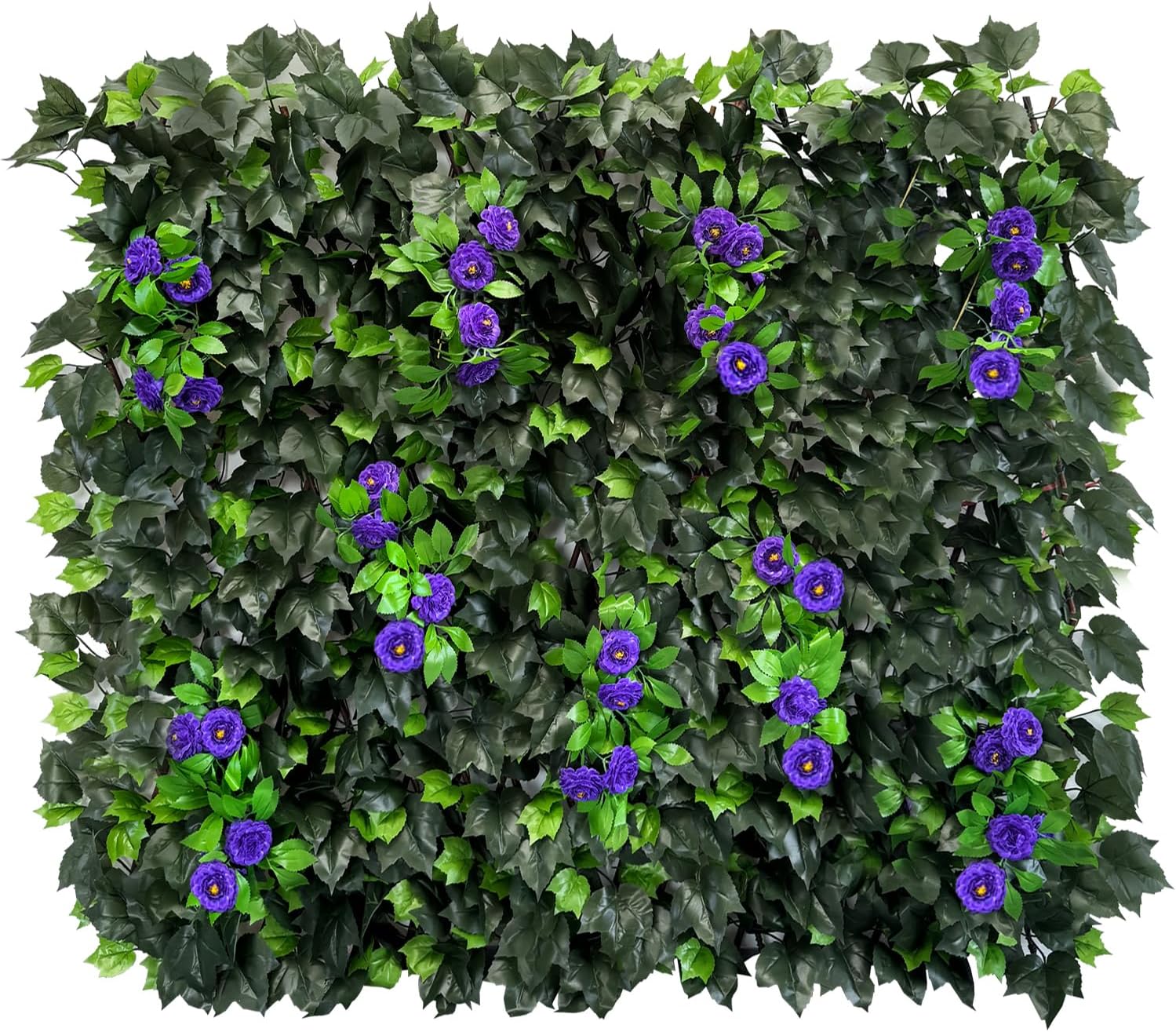 Expandable Fence Privacy Screen for Balcony Patio Outdoor,Decorative Faux Ivy Fencing Panel,Artificial Hedges (Single Sided Leaves)……