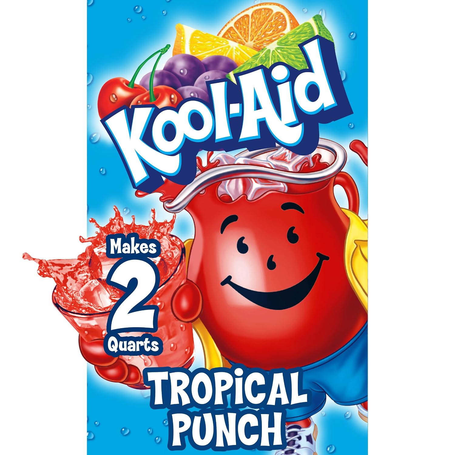 Kool-Aid Drink Mix, Tropical Punch, 19 oz | for Flavorful Hydration and Shareable Refreshment Good Source of Vitamin C, Caffeine Free Gluten Free