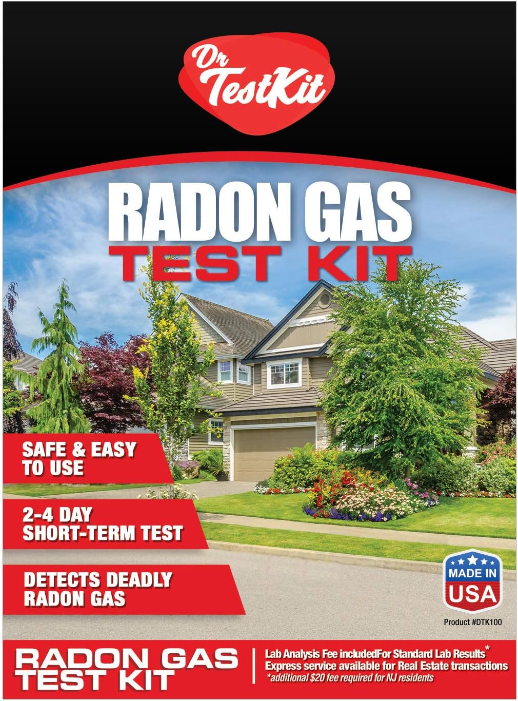 Radon Test for Home - EPA Certified DIY Kit with Dual Detectors - Lab Analysis, Return Mailer Included - Quick Radon Detection & Expert Consultation