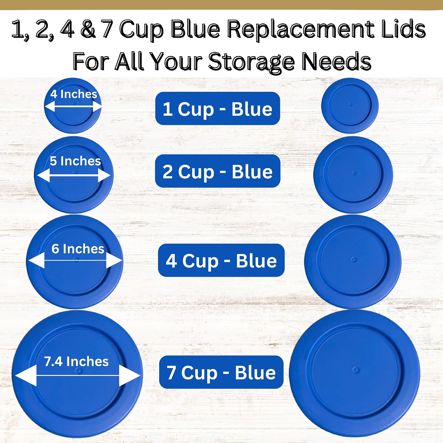 1, 2, 4 & 7 Cup Green, Orange, Blue, Red Replacement Lids/Covers for Pyrex