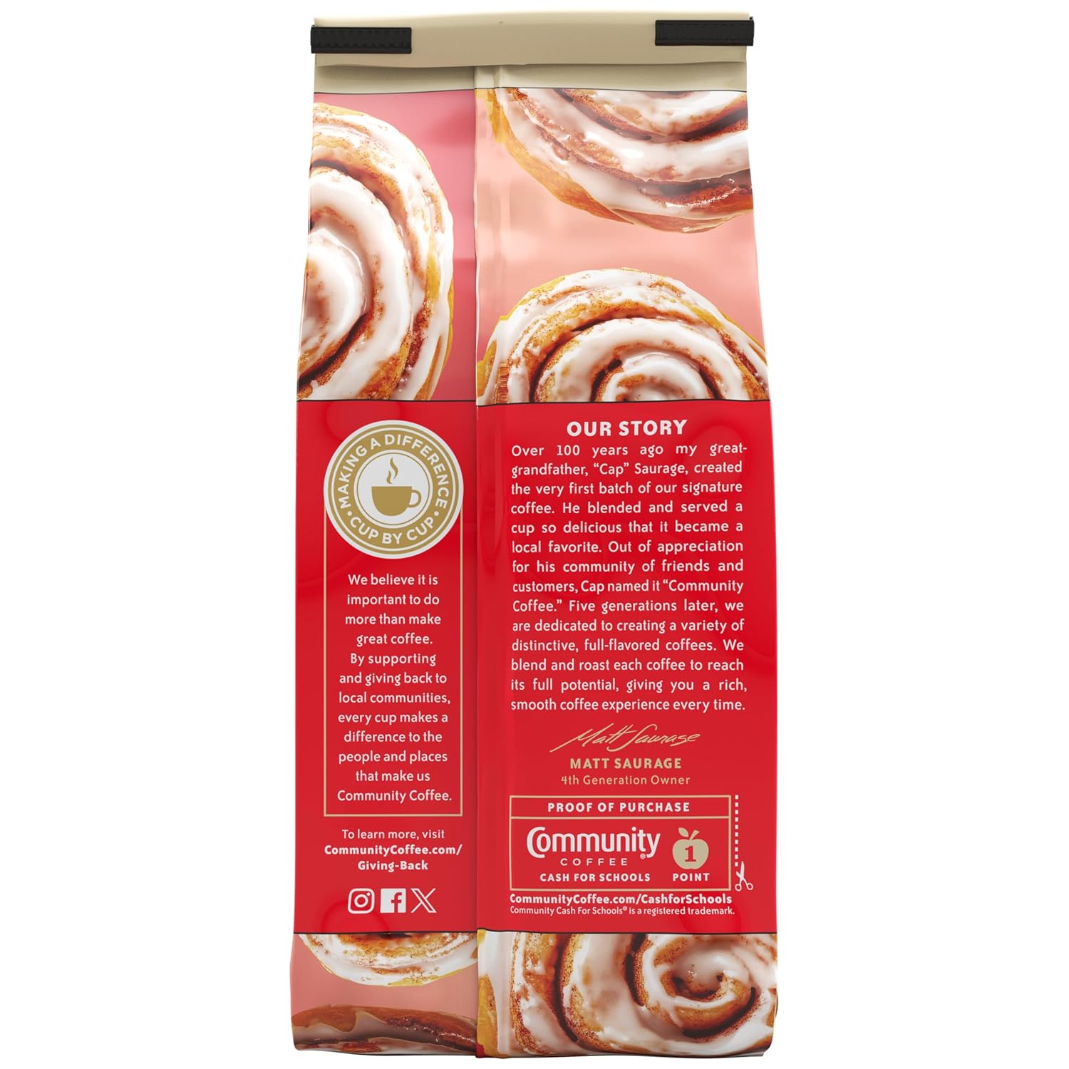 Community Coffee Caramel Cookie Butter Flavored 12 Ounces, Medium Roast Ground Coffee, 12 Ounce Bag (Pack of 1)