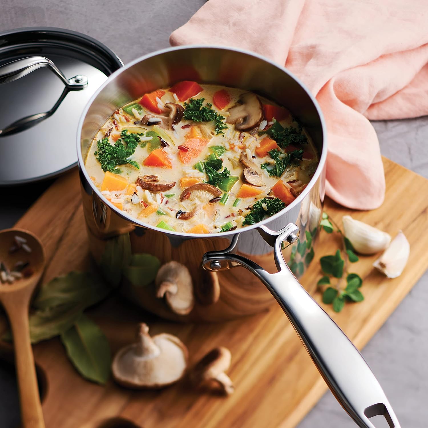 Tramontina Signature Tri-Ply Clad Stainless Steel 12-Inch Large Frying Pan | Induction-Ready Skillet, Dishwasher-Safe, NSF-Certified