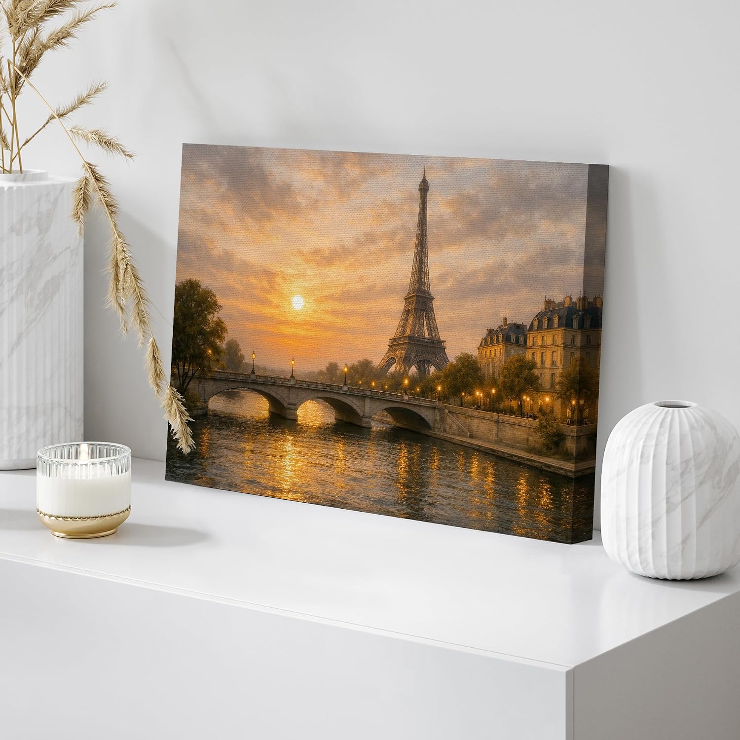 wall26 Canvas Print Wall Art Gran Canal with Basilica Santa Maria in Venice, Italy Nature Wilderness Photography Modern Art Scenic Colorful Multicolor for Living Room, Bedroom, Office - 12"x18"