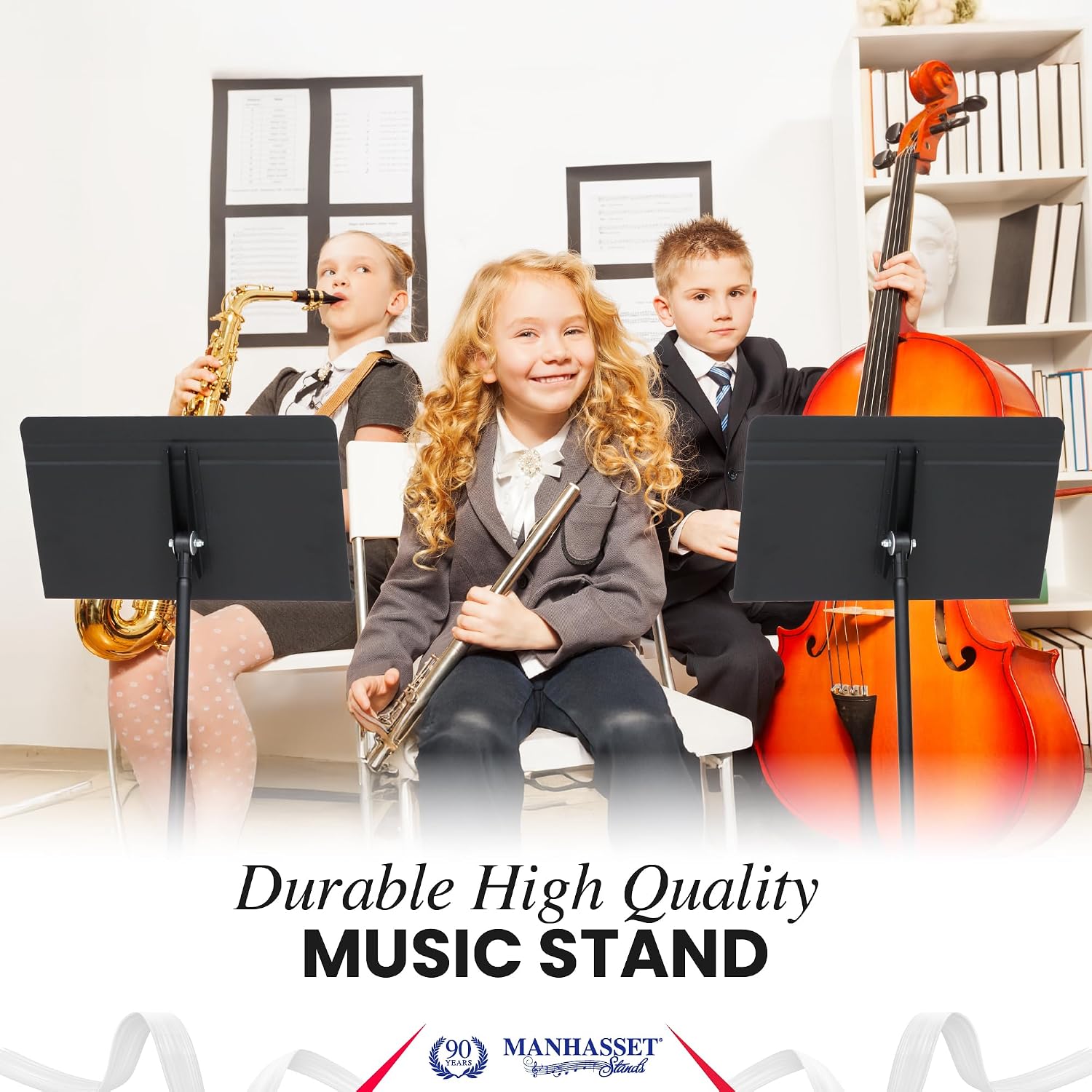 Manhasset Music Stand For Sheet Music - Bulk Pack of 6 Stands - 48 Symphony Model - Long Lasting