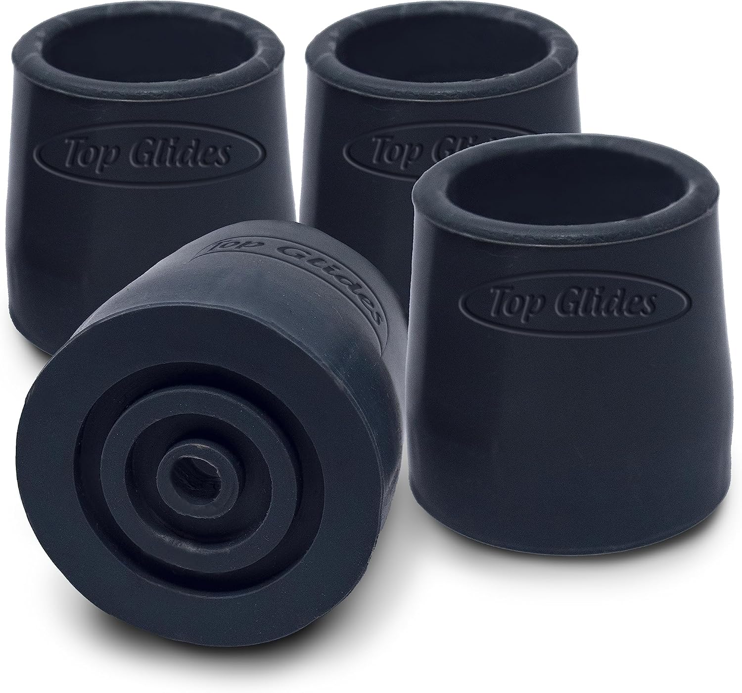 Steel-Reinforced Walker Glide Tips (Gray, 1 1/8")