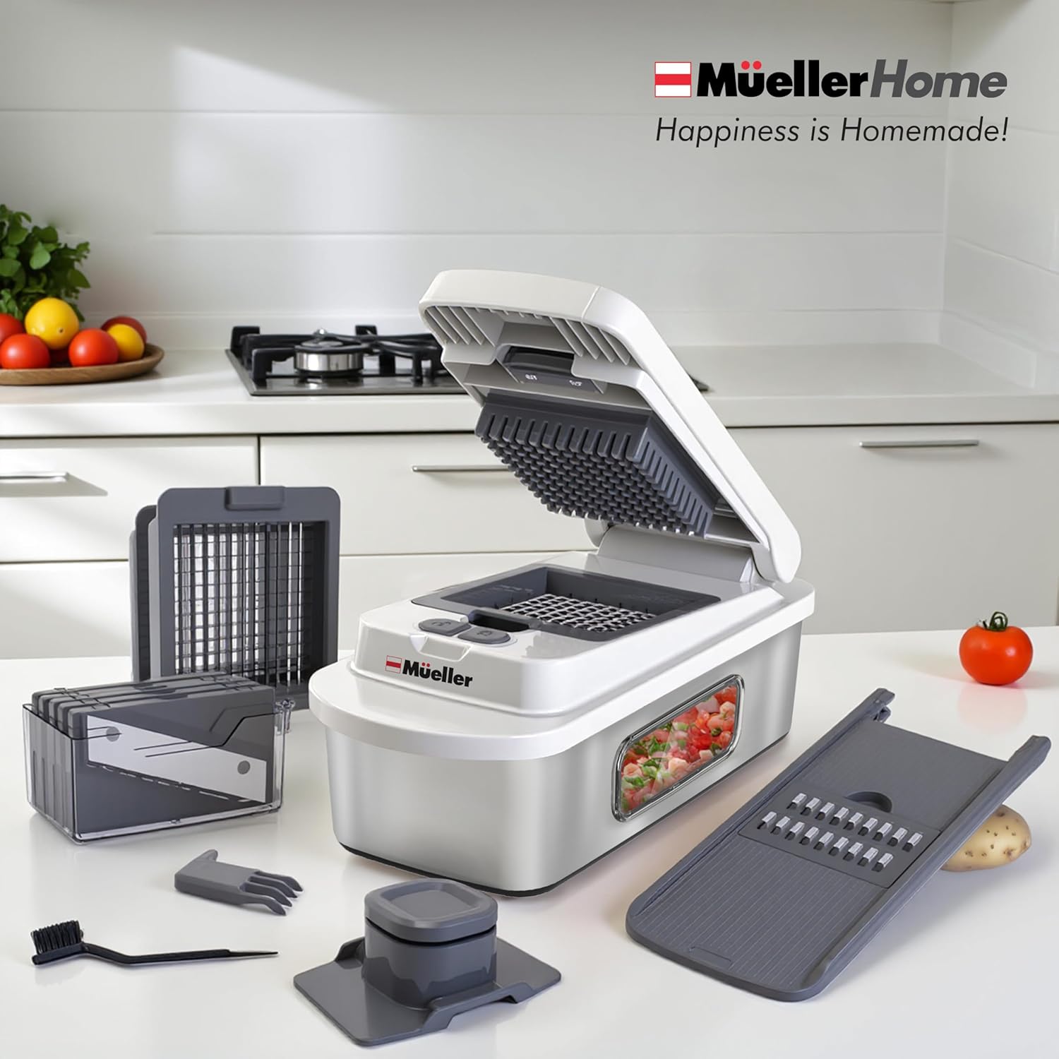 Mueller The Real Original Pro Vegetable Chopper & Mandoline Slicer, 10-in-1