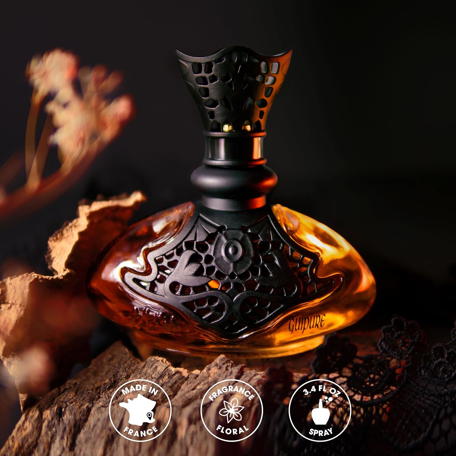 Jeanne Arthes - Guipure & Silk Eau De Parfum - Spray Perfume for Women - Floral Scent - Notes of Sweet Almond, Licorice