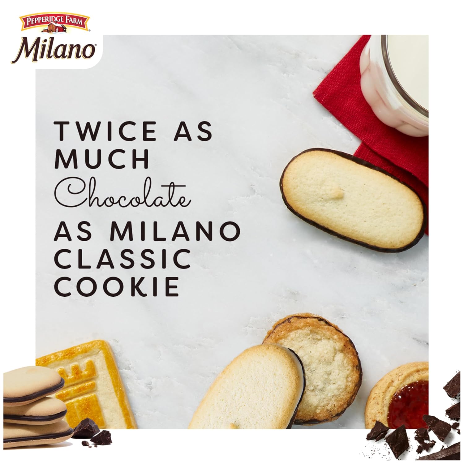 Pepperidge Farm Milano Milk Chocolate Cookies, 6 OZ Bag (15 Cookies)