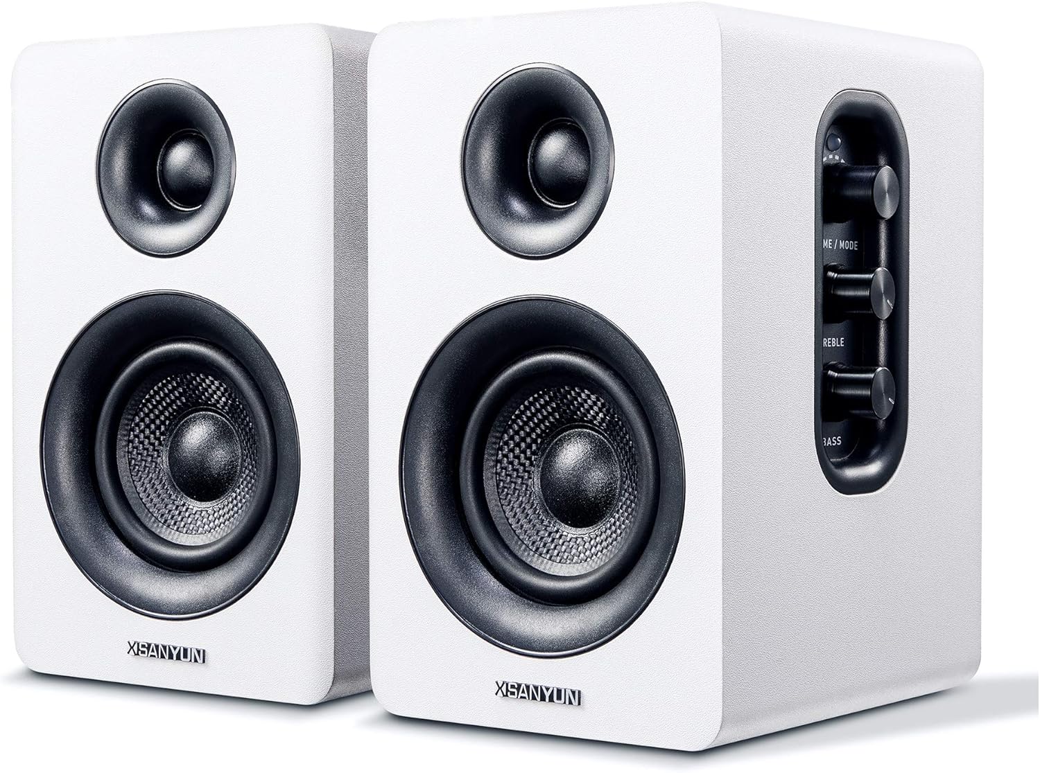 Sanyun SW208 3" Active Bluetooth 5.0 Bookshelf Speakers, Built-in 24bit DAC