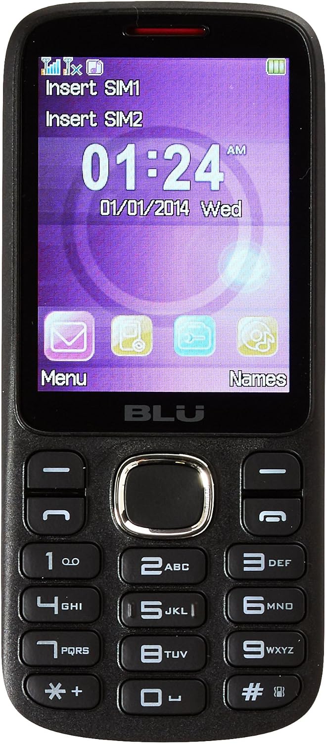 BLU Jenny TV 2.8 T276T Unlocked GSM Dual-SIM Cell Phone w/ 1.3MP Camera - Unlocked Cell Phones - Retail Packaging - Black Red