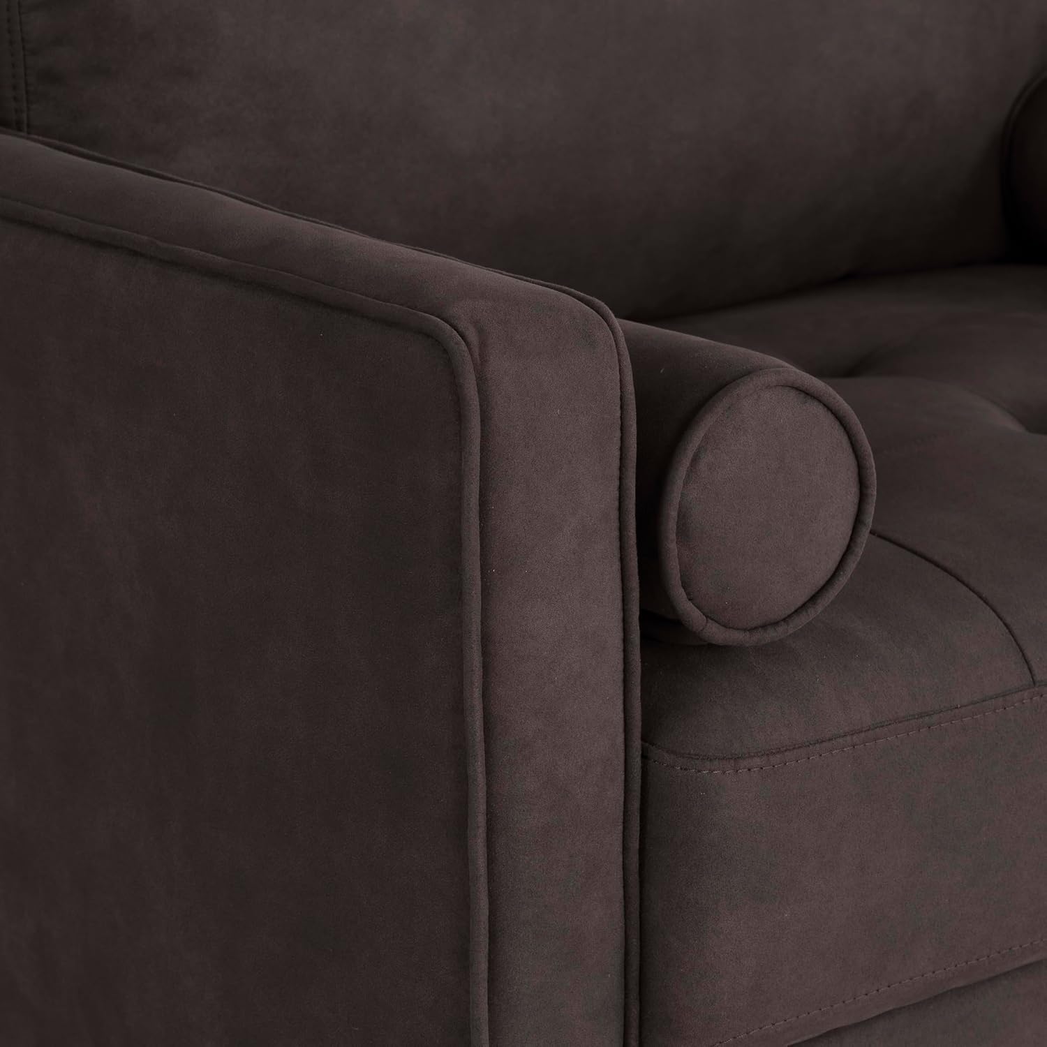 Studio Living® Lexington 39.4" Arm Chair, Mid-Century Modern, Pocket Coil Comfort, Easy Assembly, Woven Fabric, Navy Blue