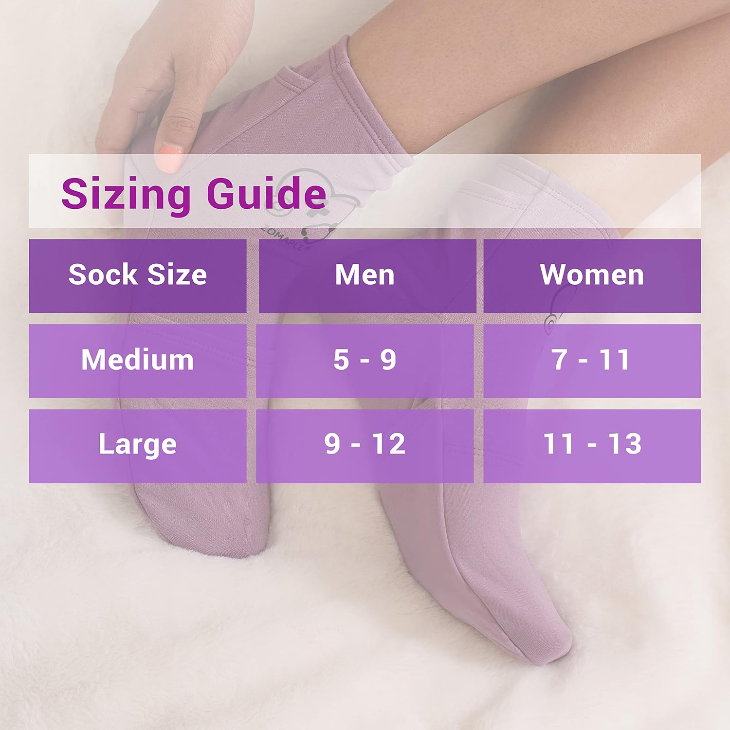 Zomaple Cold Therapy Socks, 2 Gel Packs for Neuropathy & Hot Feet Comfort