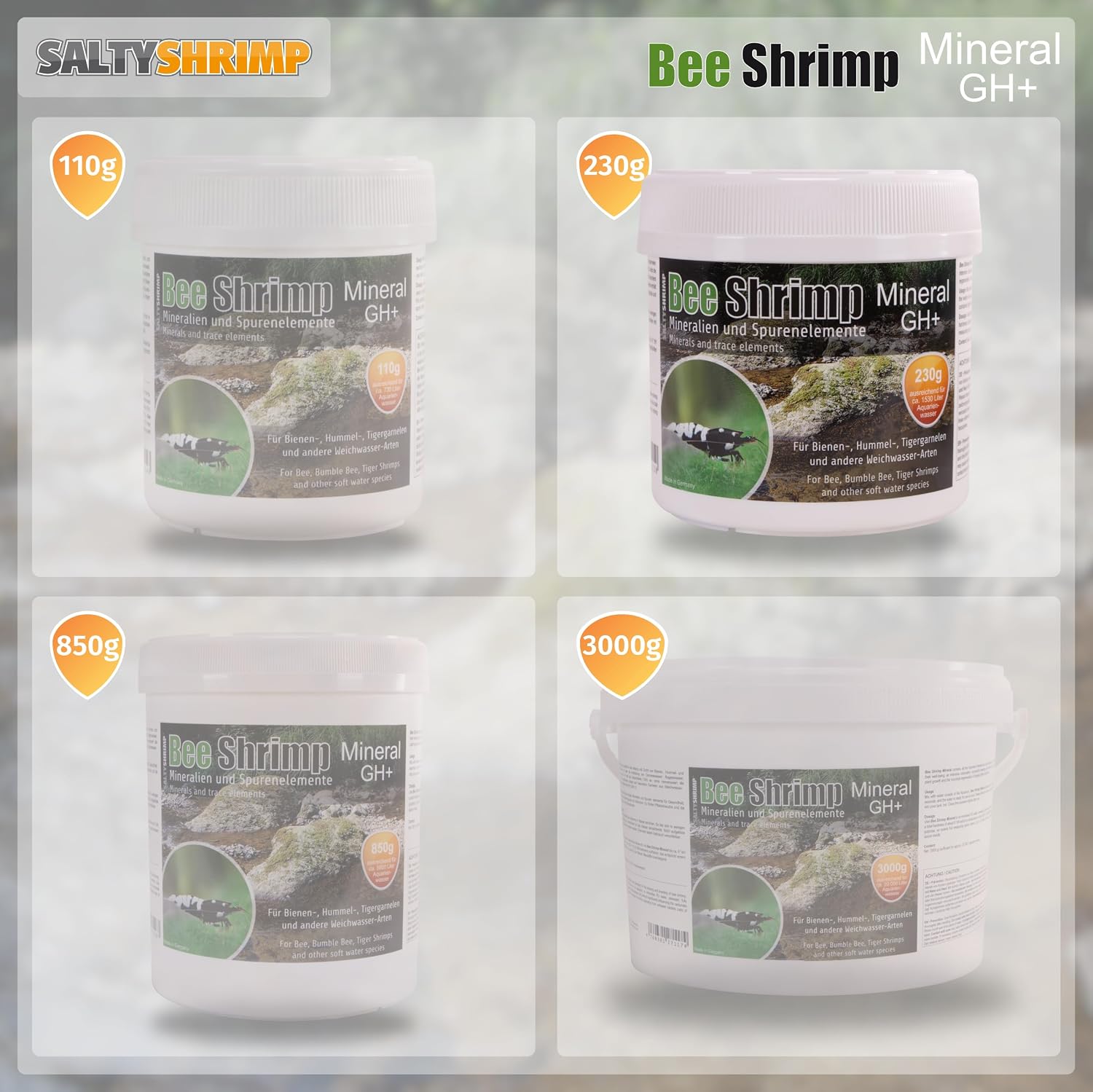 Salty Shrimp Bee Shrimp Mineral GH+ 230G