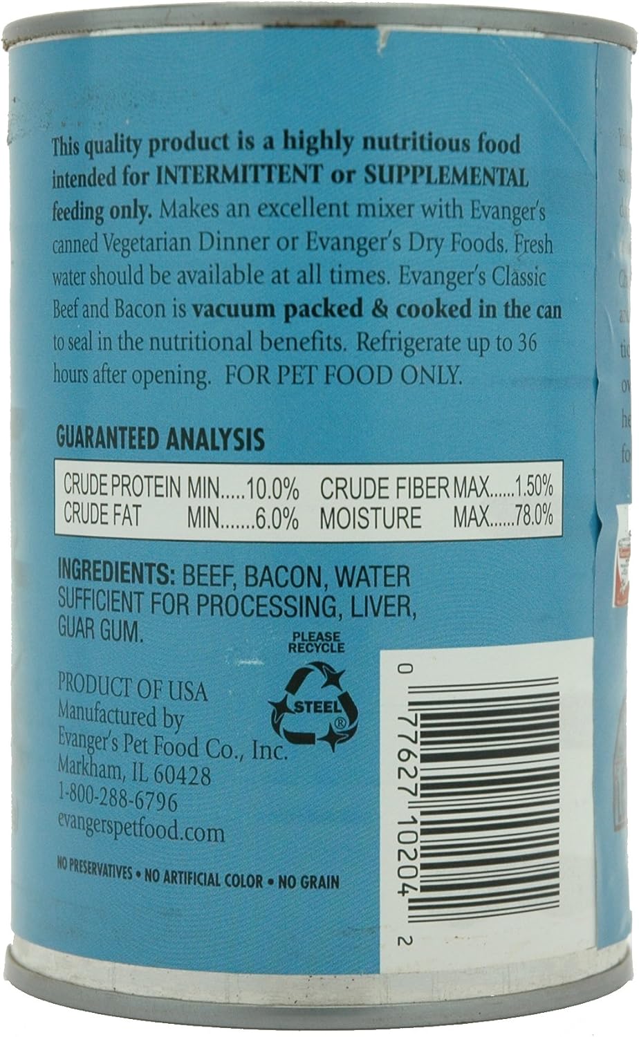 Evanger's Heritage Classic Puppy Food – 12 Count, 12.5 oz Each – Tasty Meat-Based Formula for Puppies & Underweight Dogs – Added Vitamins & Chelated Trace Minerals – Grain & Gluten Free