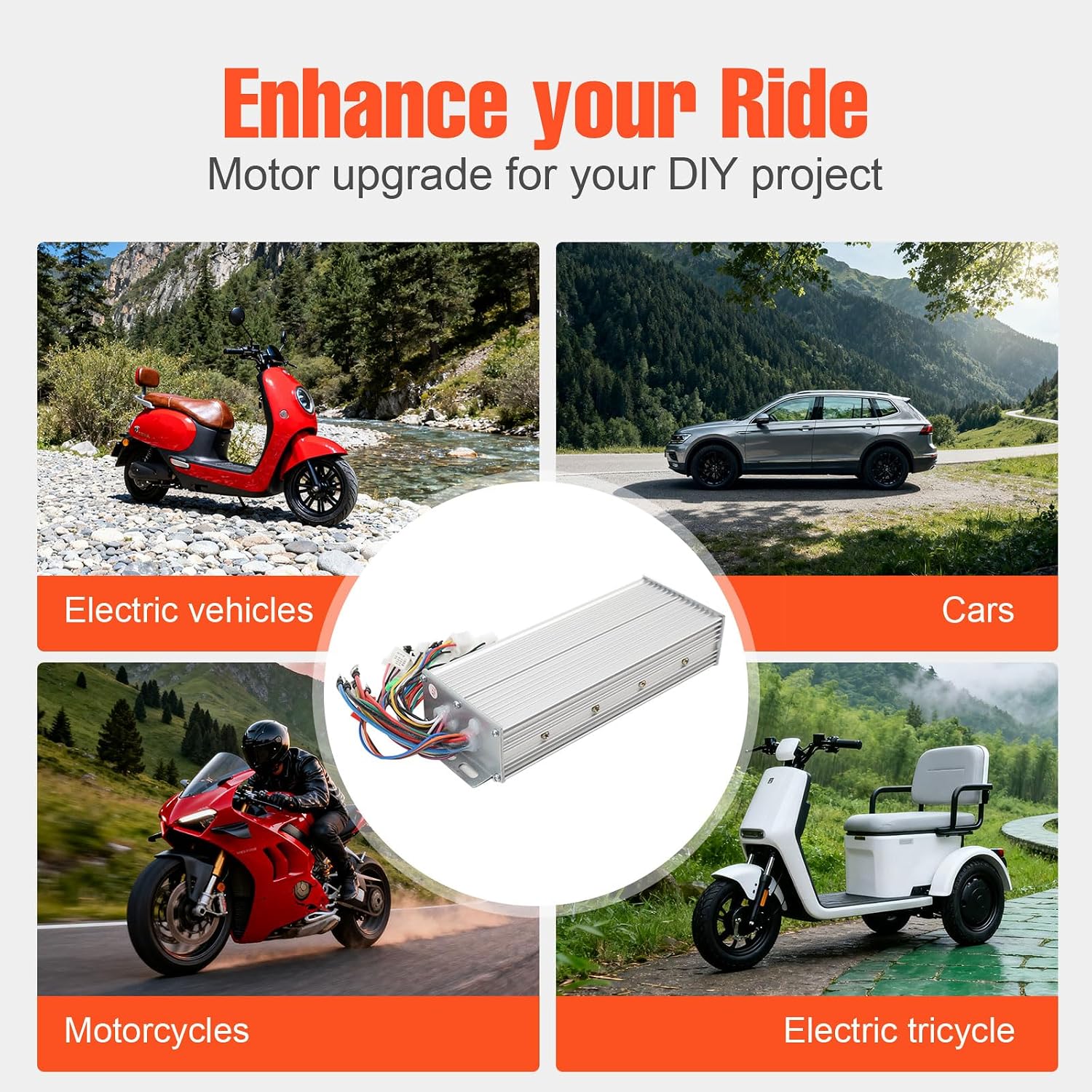 48V/72V 2000W Electric Bicycle Brushless Motor Speed Controller for E-Bike & Scooter | Brushless Motor Speed Controller 48-72V 2000W Scooter
