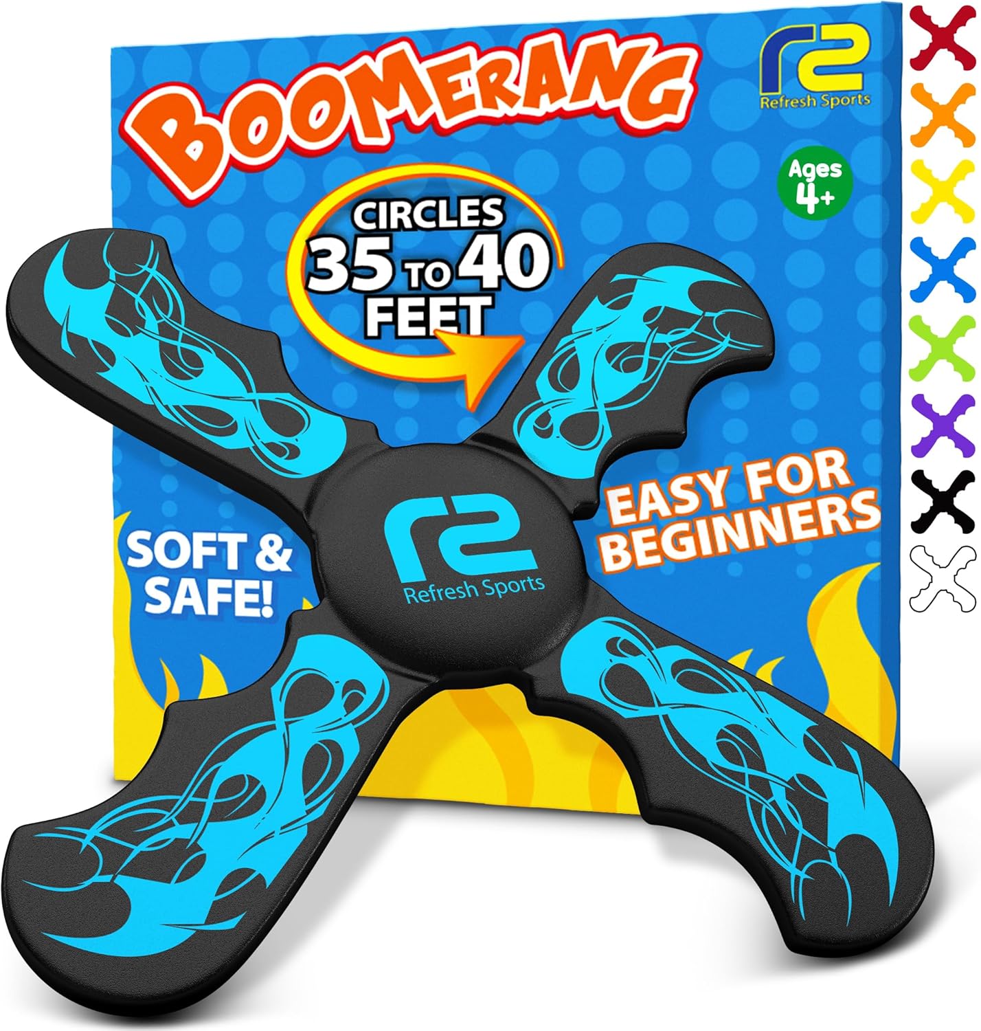 Boomerang for Kids - Fun & Easy To Use - Toys for Ages 8-13 - Birthday Gifts for Kids 5 6 7 8 9 10 Year Old Boy Gift - Best Outdoor Summer Gifts For