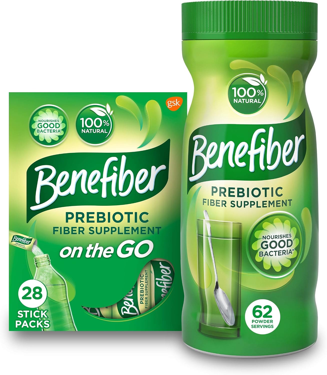 Benefiber Daily Prebiotic Dietary Fiber Supplement Powder Stick Packs, 28 Sticks