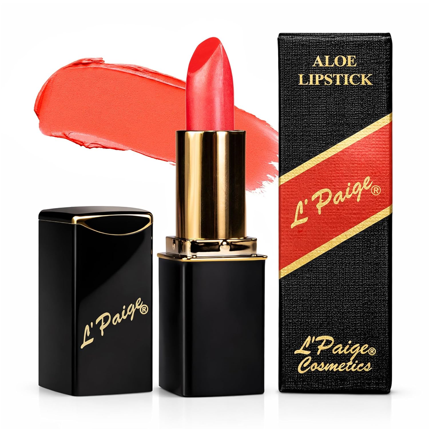 L’Paige Rosy Pearl Lipstick | Sheer Neutral Rose Lip Color | Aloe Vera Moisturizing Formula | Long-Lasting Hydrating Finish | Soft Silvery Pink Shade L56