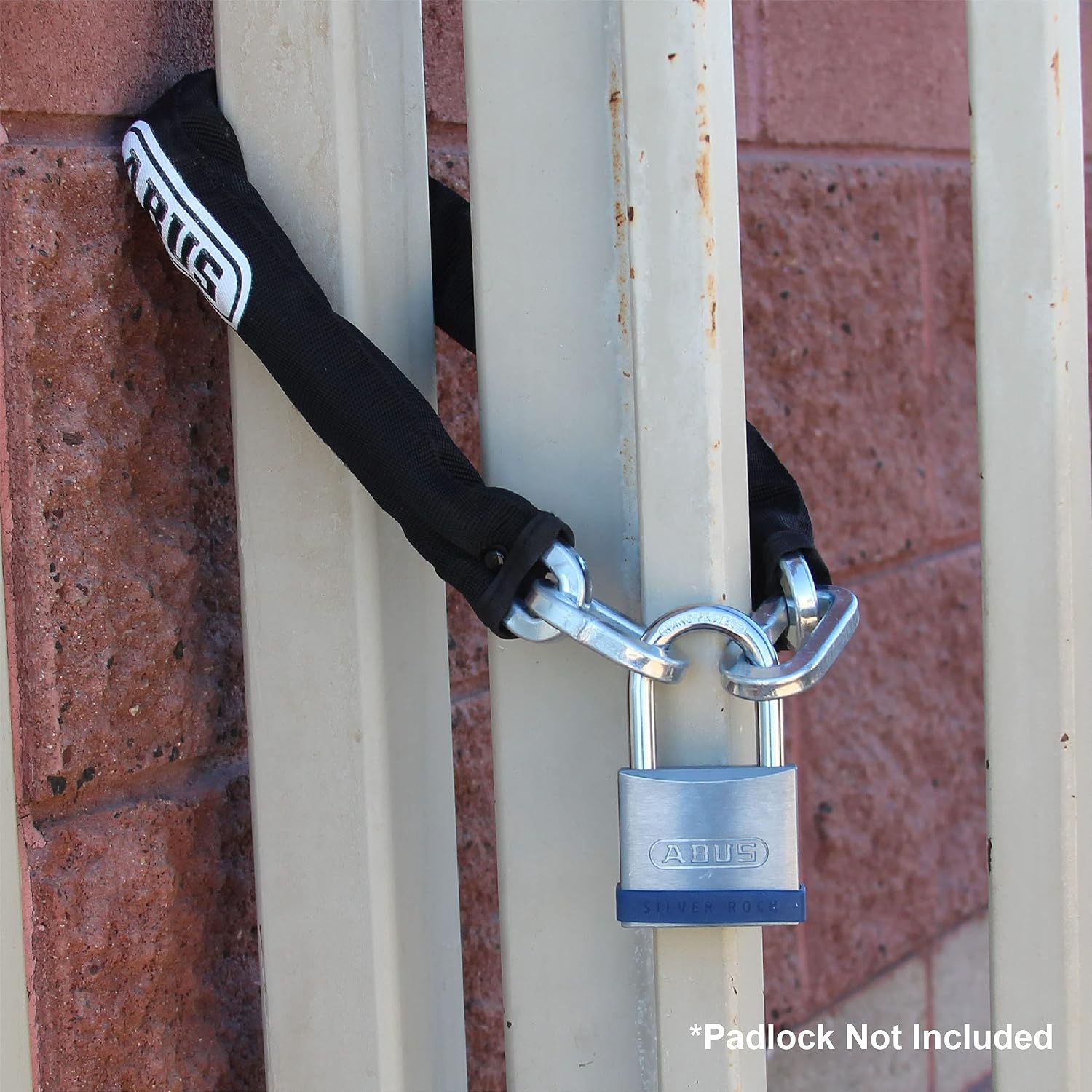 ABUS Hardened Steel 8KS 6 Foot x 5/16" Thick Square Security Chain | for Bikes, Containers, Trailers, ATV's, Motorcycles and Personal/Industrial Property