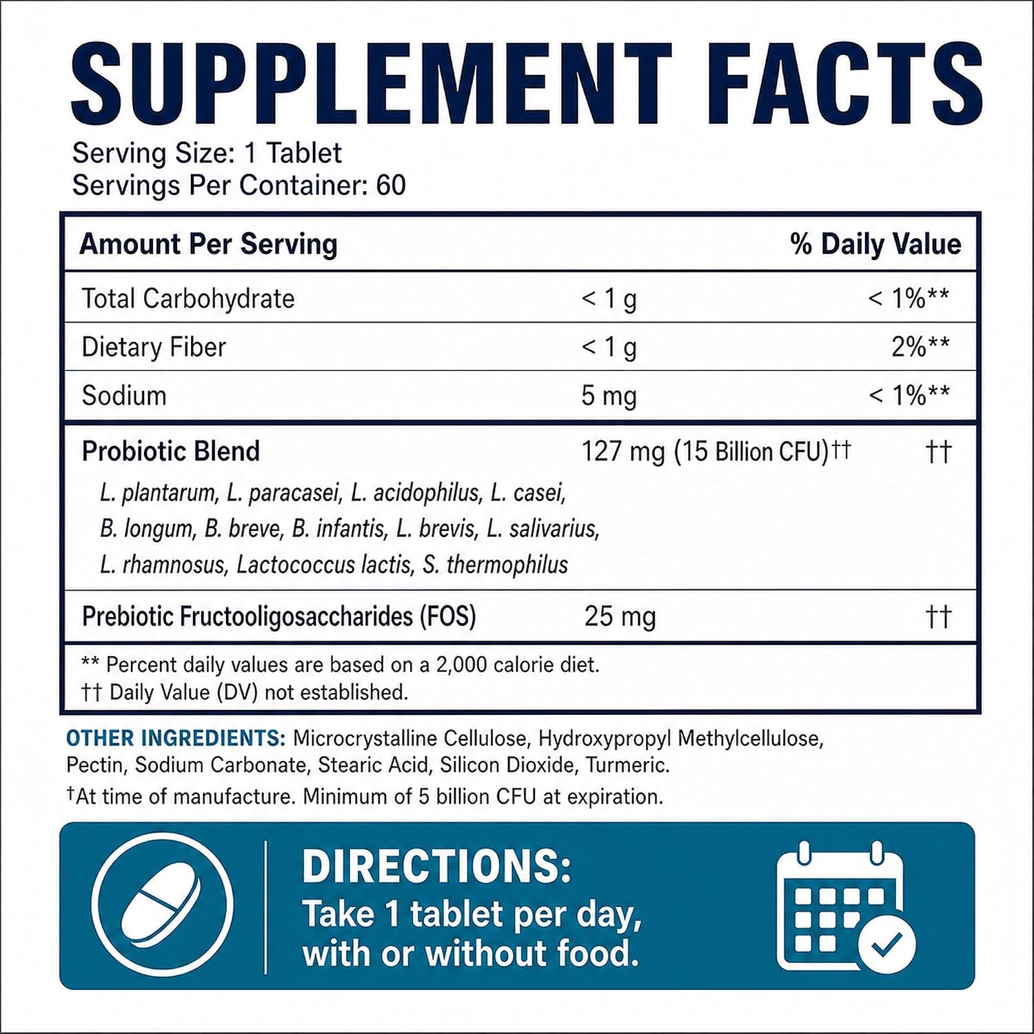 Balance ONE Probiotic for Women & Men, 15 Billion CFU, 12 Strains, 60 Count | Time Release Tablets, Gut Health, Digestive Health